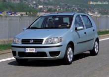 Тех. характеристики Fiat Punto 5 дверей с 2003 года