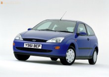 Тех. характеристики Ford Focus 3 двери 1998 - 2001