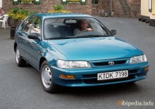 Тех. характеристики Toyota Corolla 5 дверей 1992 - 1997