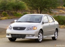 Тех. характеристики Toyota Corolla us 2002 - 2007