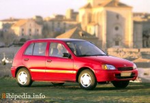 Тех. характеристики Toyota Starlet 5 дверей 1996 - 1999
