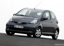 ისინი. Toyota Aygo 3 კარები 2005 - 2008 თვისებები