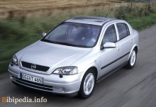 Тех. характеристики Opel Astra 5 дверей 1998 - 2004