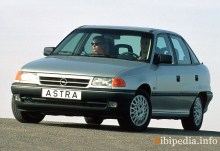 Тех. характеристики Opel Astra седан 1994 - 1998