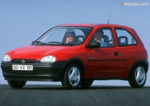 Тех. характеристики Opel Corsa 3 двери 1993 - 1997
