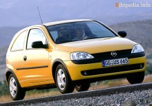 Тех. характеристики Opel Corsa 3 двери 2000 - 2003