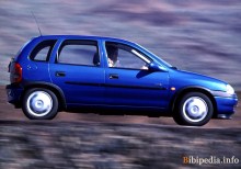 Тех. характеристики Opel Corsa 5 дверей 1993 - 1997