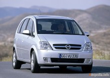 Тех. характеристики Opel Meriva 2003 - 2005
