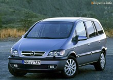Тех. характеристики Opel Zafira 2003 - 2005