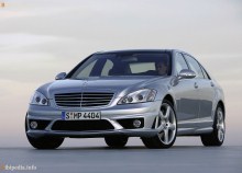 Тех. характеристики Mercedes benz S 65 amg w221 2006 - 2009