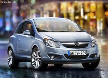 Тех. характеристики Opel Corsa 3 двери с 2006 года