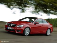 Onlar. 2011'den beri Mercedes C-Serisi coupe özellikleri