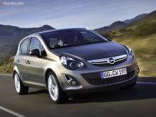 Тех. характеристики Opel Corsa 5 дверей с 2011 года