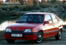 Тех. характеристики Opel Kadett 3 двери 1984 - 1991